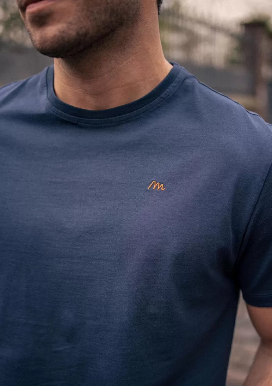 Montlimart T-shirts<T-SHIRT HERITAGE BLEU MARINE BleuMarine